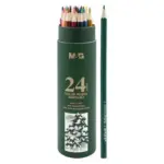 M&G High-Quality Wooden Color Pencils - Hexagonal - Pre-Sharpened - Pack of 24