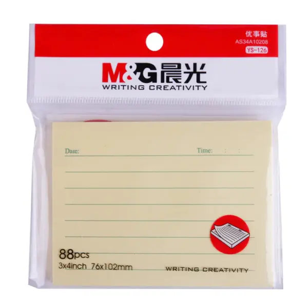 M&Amp;Amp;G Sticky Note 3*4 Lin Ys-126