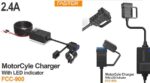 Faster Motorcycle Water Proof Charger With Led Indicator Fcc-900