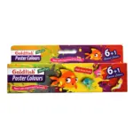 Pack of 6 Poster Colors With Brush Free