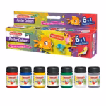 Pack of 6 Poster Colors With Brush Free