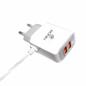 Ronin Dual USB + Attached Wire Charger 2.4A