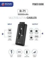 Ronin Multi Built 3 In 1 Cables Power bank 10000 MAH