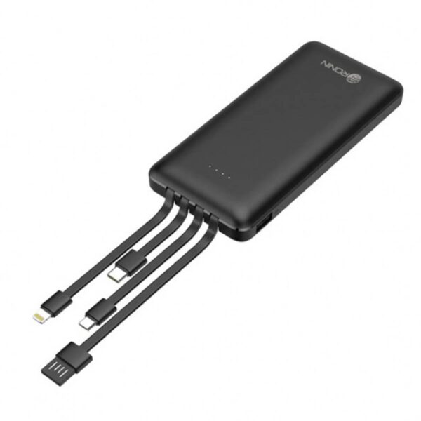 Ronin Multi Built 3 In 1 Cables Power Bank 10000 Mah