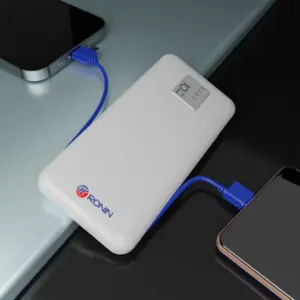Ronin Power Bank 10000mAh Built-In Cables