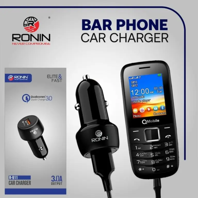 Ronin Quick Elite Car Charger 3.0A For Anrdoid