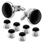 Black Copper Cufflinks And Sleeve Nail Set