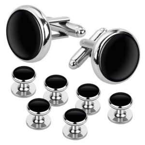 Black Copper Cufflinks And Sleeve Nail Set