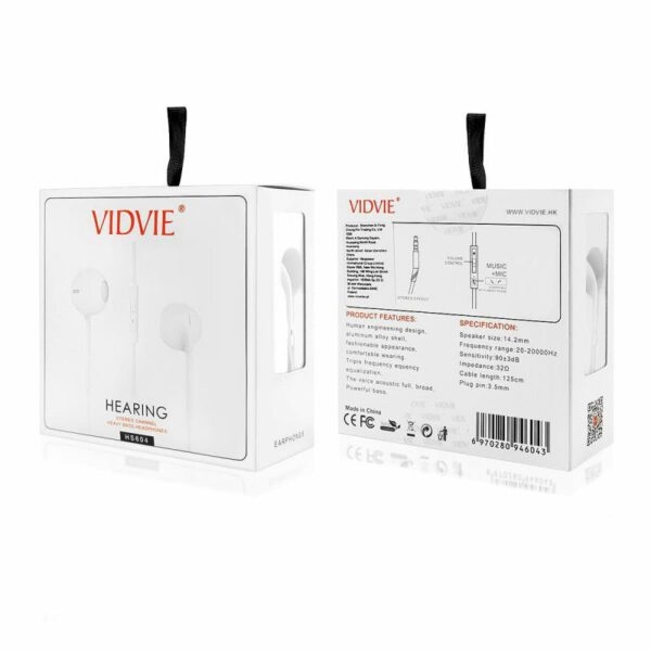 Vidvie Hs604 Stereo Channel Heavy Bass Headphones - Black/White