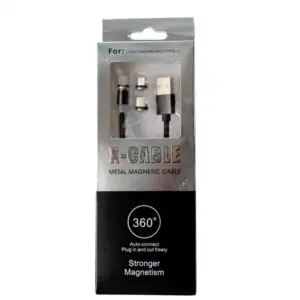 X-cable 360° Metal Magnetic 3-in-1 Usb Charging Cable - Gold Plated