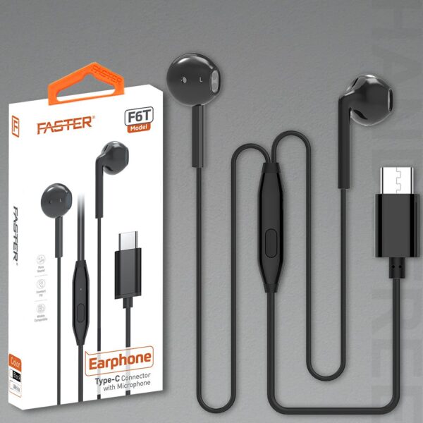 Faster Hi-Fi Strong Deep Bass Type-C Handsfree With Mic