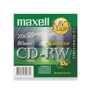 Maxell Master Quality Cd-rw Rewritable - 700mb - 12x - Pack Of 10