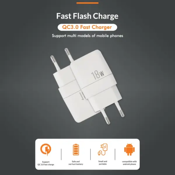 Faster High-Speed 18W Quick Charge Type C Wall Adapter