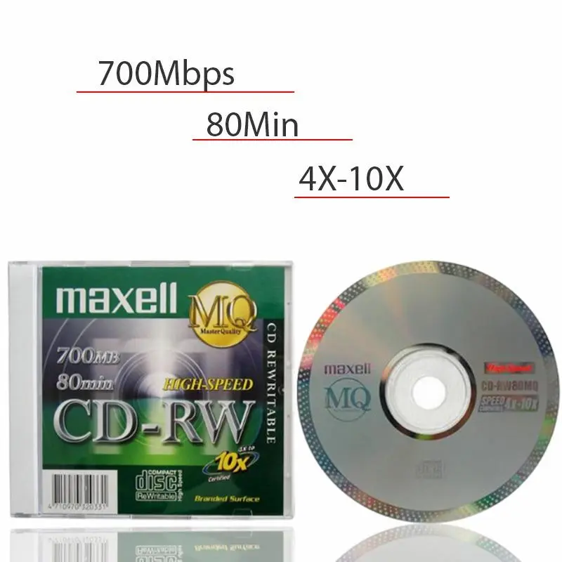 Maxell Master Quality Cd-Rw Rewritable - 700Mb - 12X - Pack Of 10 Maxell Master Quality Cd-Rw Rewritable - 700Mb - 12X - Pack Of 10