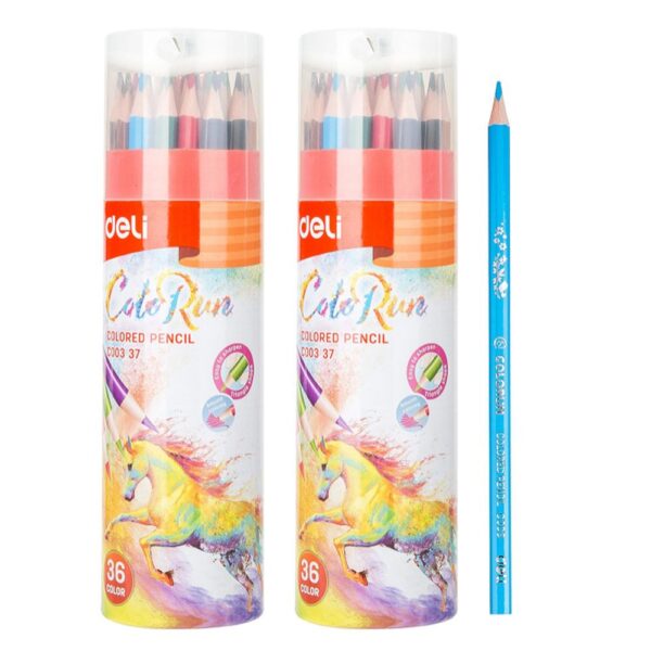 Deli Brilliant Colored Wooden Pencils - 36 Colors