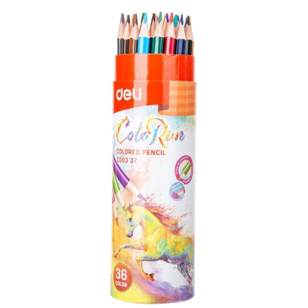 Deli Brilliant Colored Wooden Pencils - 36 Colors