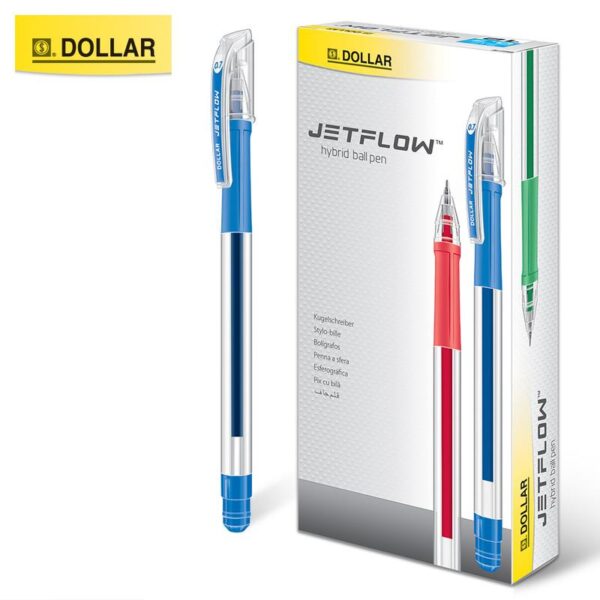 Dollar Jetflow Hybrid Ballpoint Pen - 0.7Mm - Pack Of 10 - Black