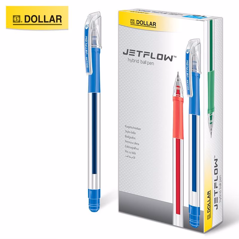 Home Mega-Electronics 91 Dollar Jetflow Hybrid Ballpoint Pen - 0.7Mm - Pack Of 10 - Black