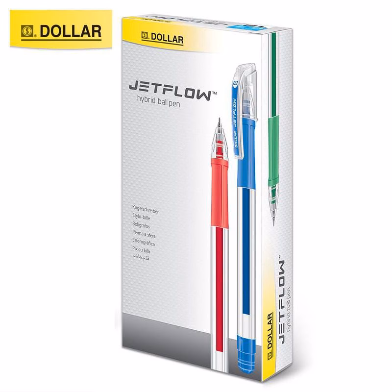 Home Mega-Electronics 90 Dollar Jetflow Hybrid Ballpoint Pen - 0.7Mm - Pack Of 10 - Multicolor