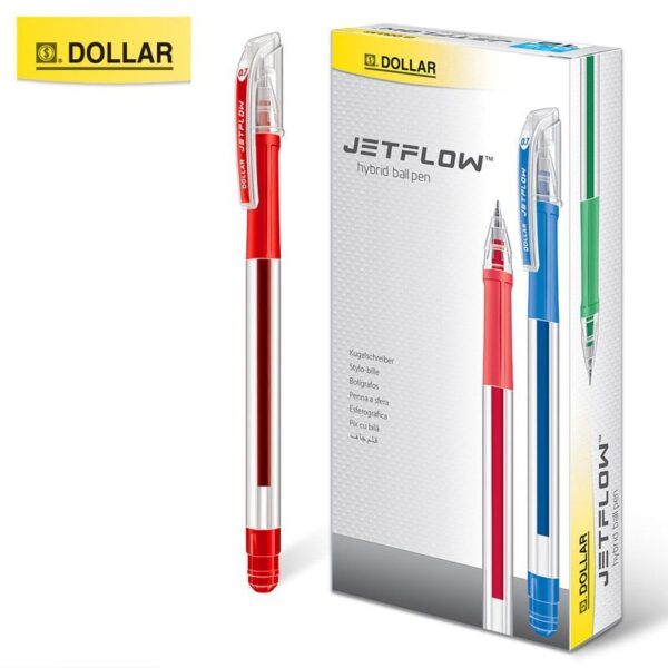 Dollar Jetflow Hybrid Ballpoint Pen - 0.7Mm - Pack Of 10 - Black