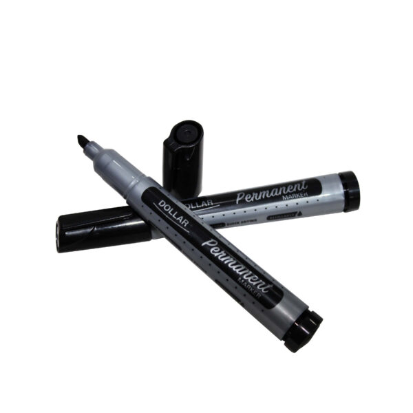 Dollar Permanent Marker - Refillable - Bullet Tip - Pack Of 12 - Multicolor