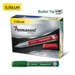 Dollar Permanent Marker - Refillable - Bullet Tip - Pack Of 12 - Multicolor