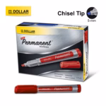 Dollar Permanent Marker - Refillable - Chisel Tip - Pack Of 12 - Black