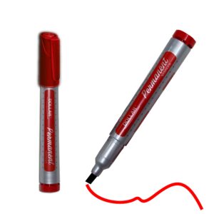 Dollar Permanent Marker - Refillable - Chisel Tip - Pack Of 12 - Black