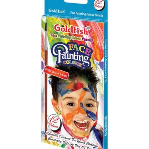 Goldfish Face Painting Pencil Colors - 12 Color Pencils With Free Brush