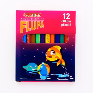 Goldfish Flupa Wooden Colors Pencils Half Size – 12 Colors