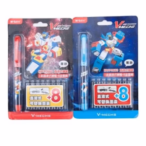 V-mechs Ace Warriors Cartridge Fountain Pen With 8 Refills