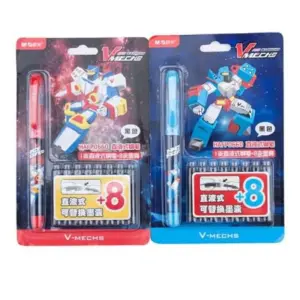 V-mechs Ace Warriors Cartridge Fountain Pen With 8 Refills