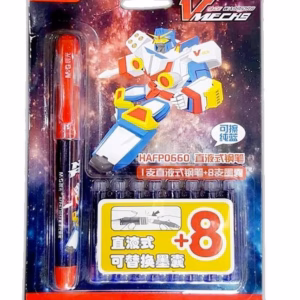 V-mechs Ace Warriors Cartridge Fountain Pen With 8 Refills