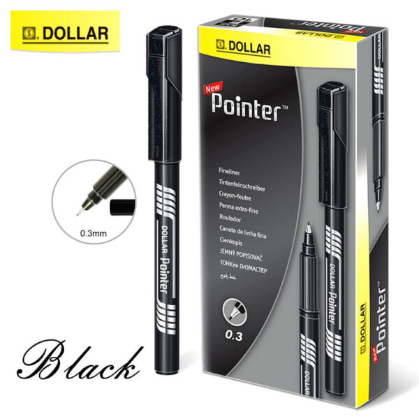 Dollar Fine Liner Pointer Plus - 0.3Mm - Pack Of 10