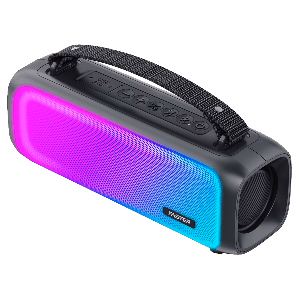 Home Mega-Electronics 59 Faster Echo Go 3 Portable Wireless Bluetooth Speaker With Mic And Rgb Lights
