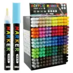 M&G ZPLN6570 Acrylic Paint Marker – 2.0mm Fine Bullet Tip – Bright Colors, Strong Coverage, Waterproof
