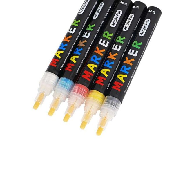 M&Amp;G Zpln6570 Acrylic Paint Marker – 2.0Mm Fine Bullet Tip – Bright Colors, Strong Coverage, Waterproof