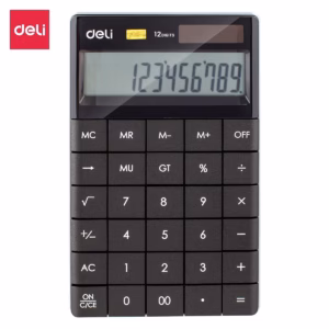 Deli Touch Series Modern Slim Desktop Calculator E1589P Black
