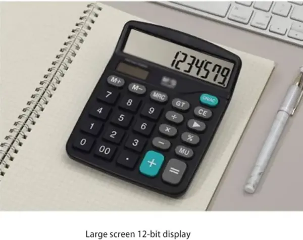 M&Amp;G Economic Desktop Calculator Mgc-02 Adg98766 – Dual Power, 12-Digit Display, Grand Total Function - Image 4