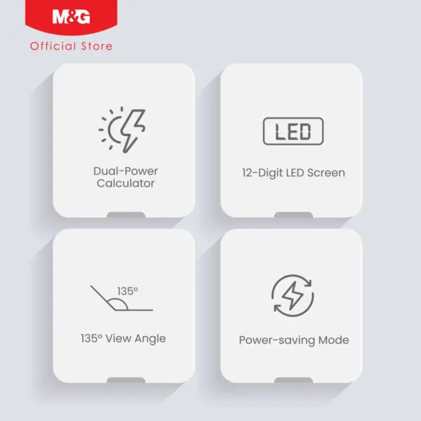 M&Amp;G Economic Desktop Calculator Mgc-02 Adg98766 – Dual Power, 12-Digit Display, Grand Total Function - Image 9