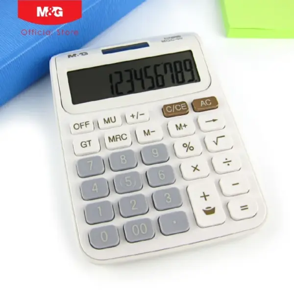 M&Amp;G Electronic Desktop Calculator Mgc-09 Adg98775 – Dual Power, 12-Digit Display, Grand Total Function - Image 4