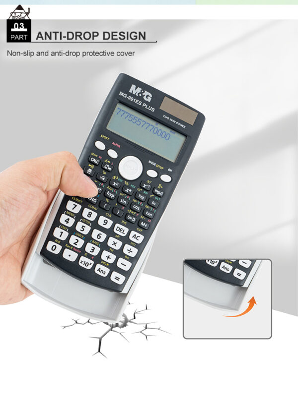 M&Amp;G Scientific Calculator Mg-991Es Plus Adg981D7 – Dual Power, 417 Functions, Large Display - Image 7