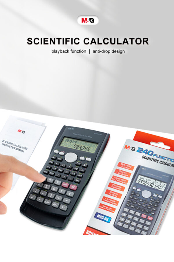 M&Amp;G Scientific Calculator Mgc-03 Adg98767 – Dual Power, 240 Functions, 2-Line Display With Hard Case - Image 11