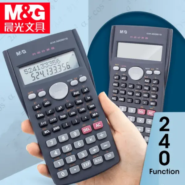 M&Amp;G Scientific Calculator Mgc-03 Adg98767 – Dual Power, 240 Functions, 2-Line Display With Hard Case - Image 15
