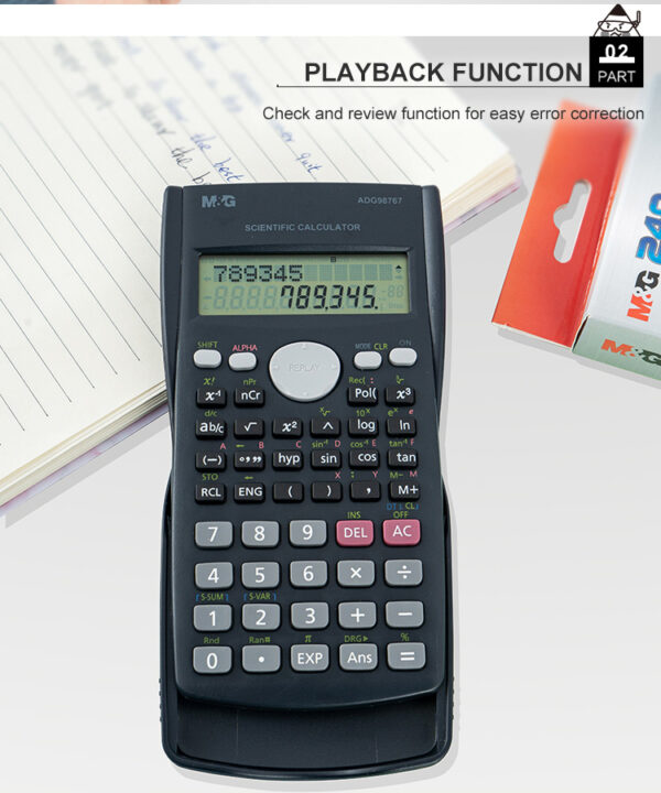 M&Amp;G Scientific Calculator Mgc-03 Adg98767 – Dual Power, 240 Functions, 2-Line Display With Hard Case - Image 9