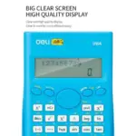 Deli Scientific Calculator 1710A – Dual Power, 240 Functions, 10+2 Digits Display, Multicolor