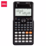 Deli Scientific Calculator D82ES Plus - Dual Power, 252 Functions, 12-Digit Large Display