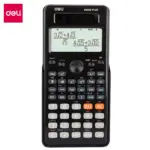 Deli Scientific Calculator D82ES Plus - Dual Power, 252 Functions, 12-Digit Large Display