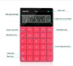 Deli Touch Series Calculator E1589 – Acrylic Soft Surface, Dual Power, Multi-Color Options