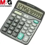 M&G Economic Desktop Calculator MGC-02 ADG98766 – Dual Power, 12-Digit Display, Grand Total Function